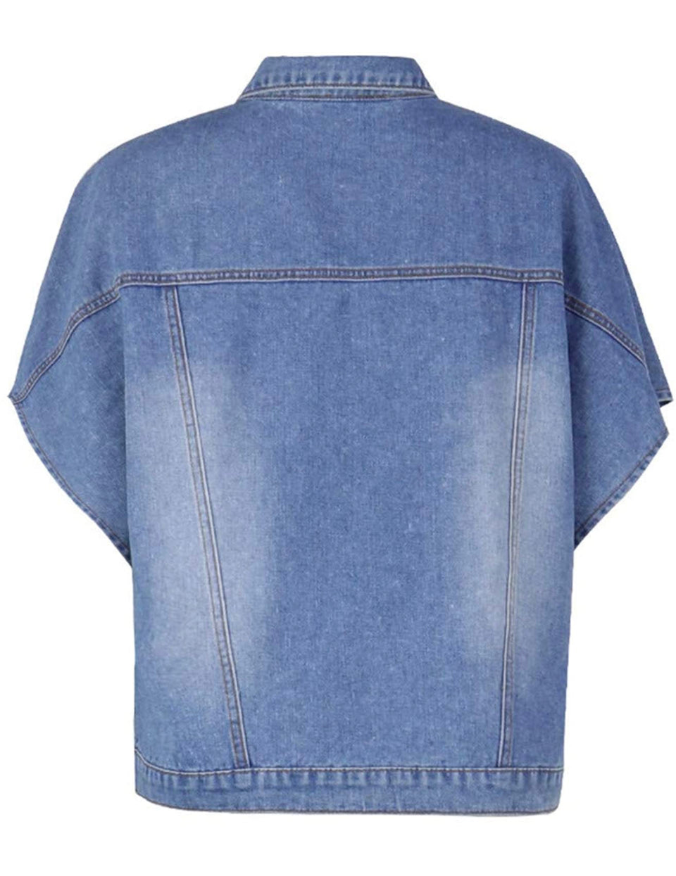 Denim Cape Jacket